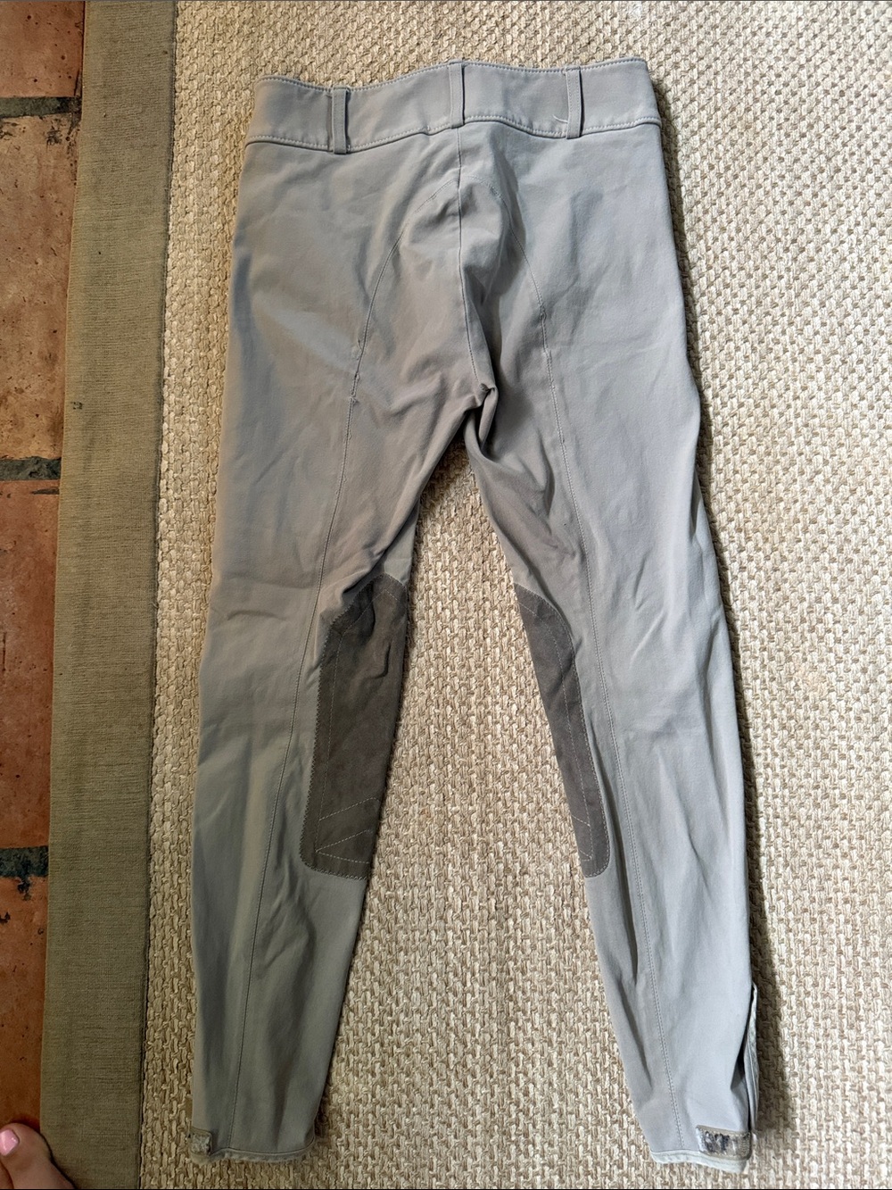 The Tailored Sportsman Light Gray Kids Riding Leggings